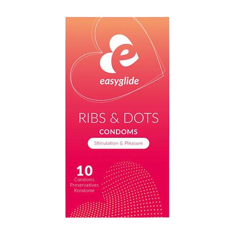 EasyGlide Ribs and Dots kondomy 10 ks